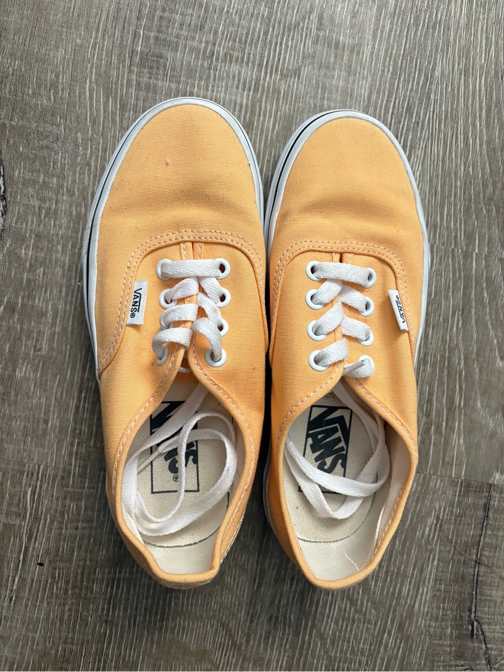 Vans Low-Top Canvas Sneakers in Light Yellow with White Trim
